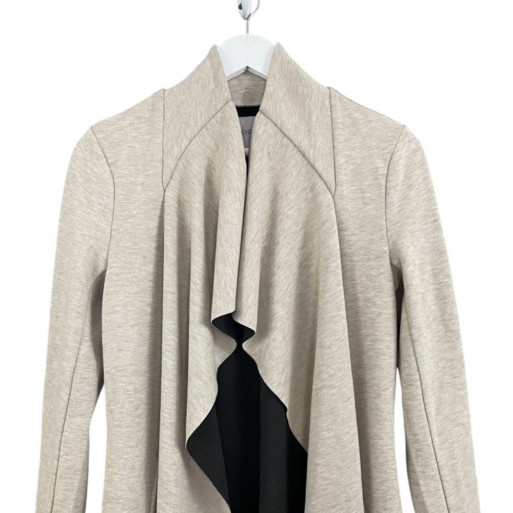 Nic+Zoe Lounge Around Draped Front Jacket Beechwood NWT - Picture 5 of 13